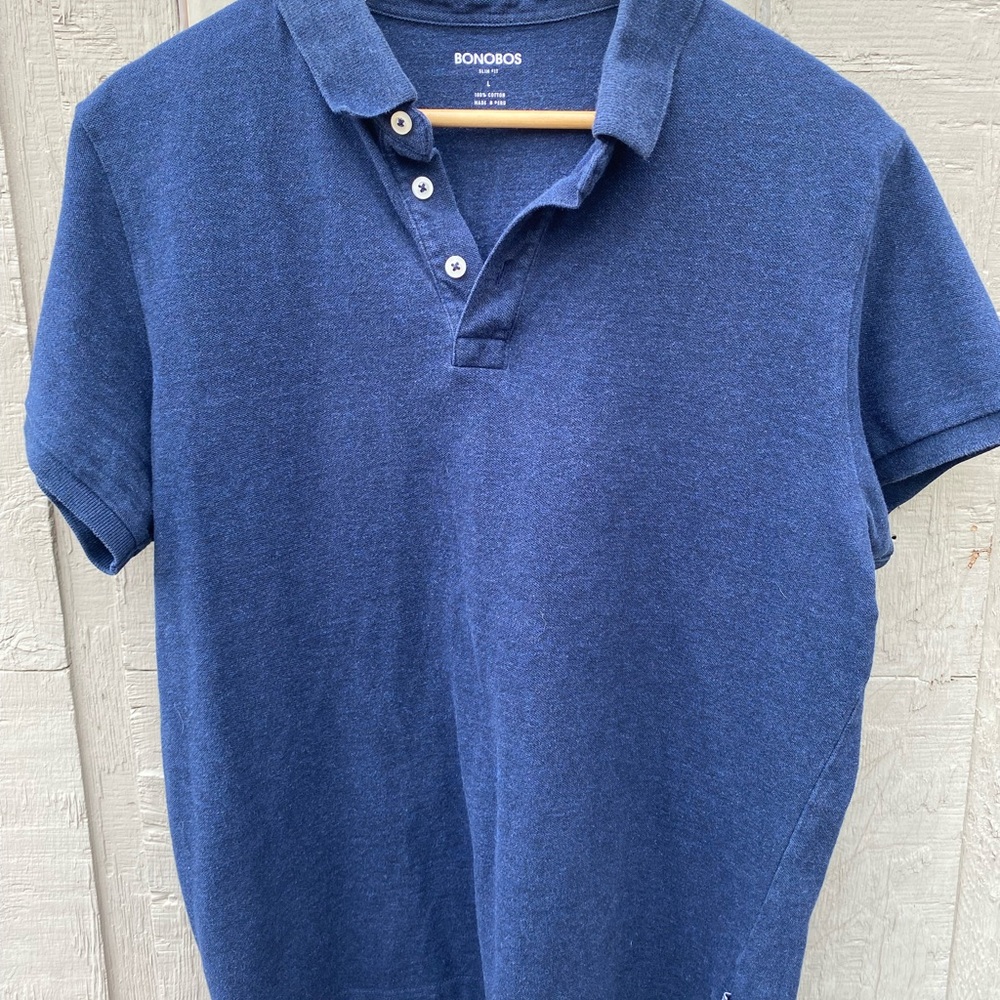 Bonobos Men's‎ Blue Polo Shirt size medium
